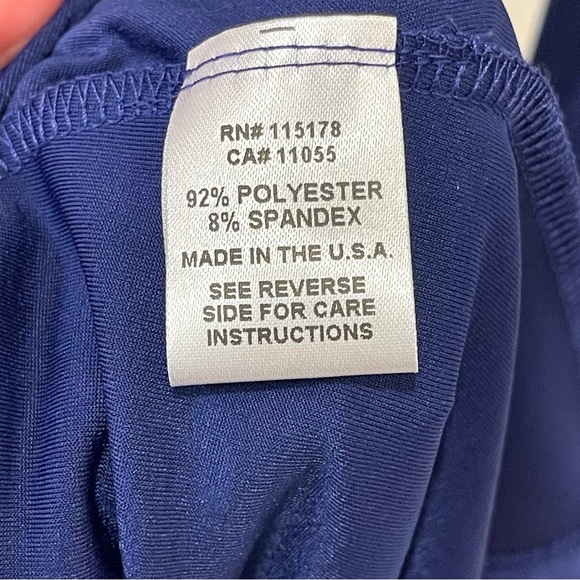 NWT Komarov Long Sleeve True Wrap Dress in Deep Blue Size M - Picture 10 of 14